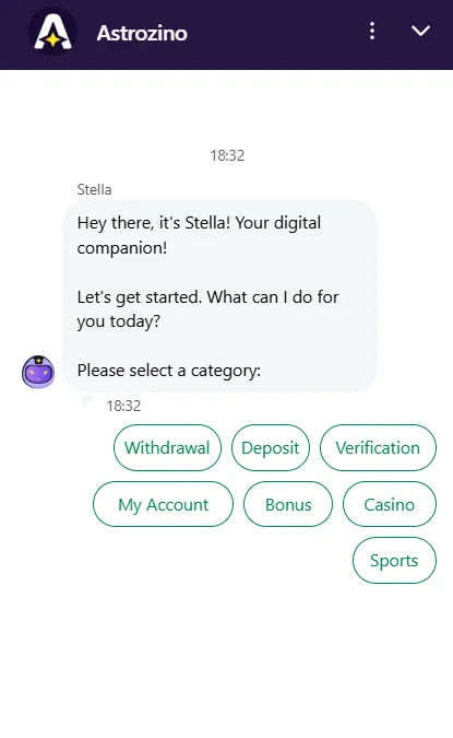 astrozino casino customer support